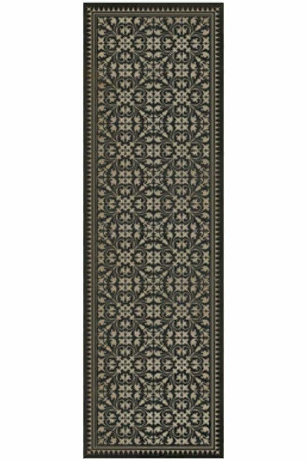 images Spicher Vinyl Floor Cloths, Black Ondine Vinyl Floor Cloth