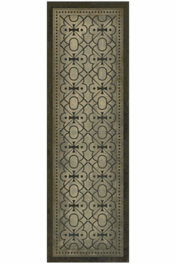 images Black & White Clarice Vinyl Floor Cloth, 36 x 115 Runner