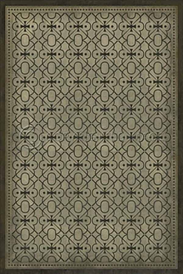 images Black & White Clarice Vinyl Floor Cloth, 96 x 140
