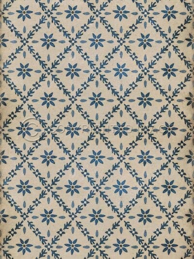 Blue Netline Vinyl Floor Cloth, 20 x 30