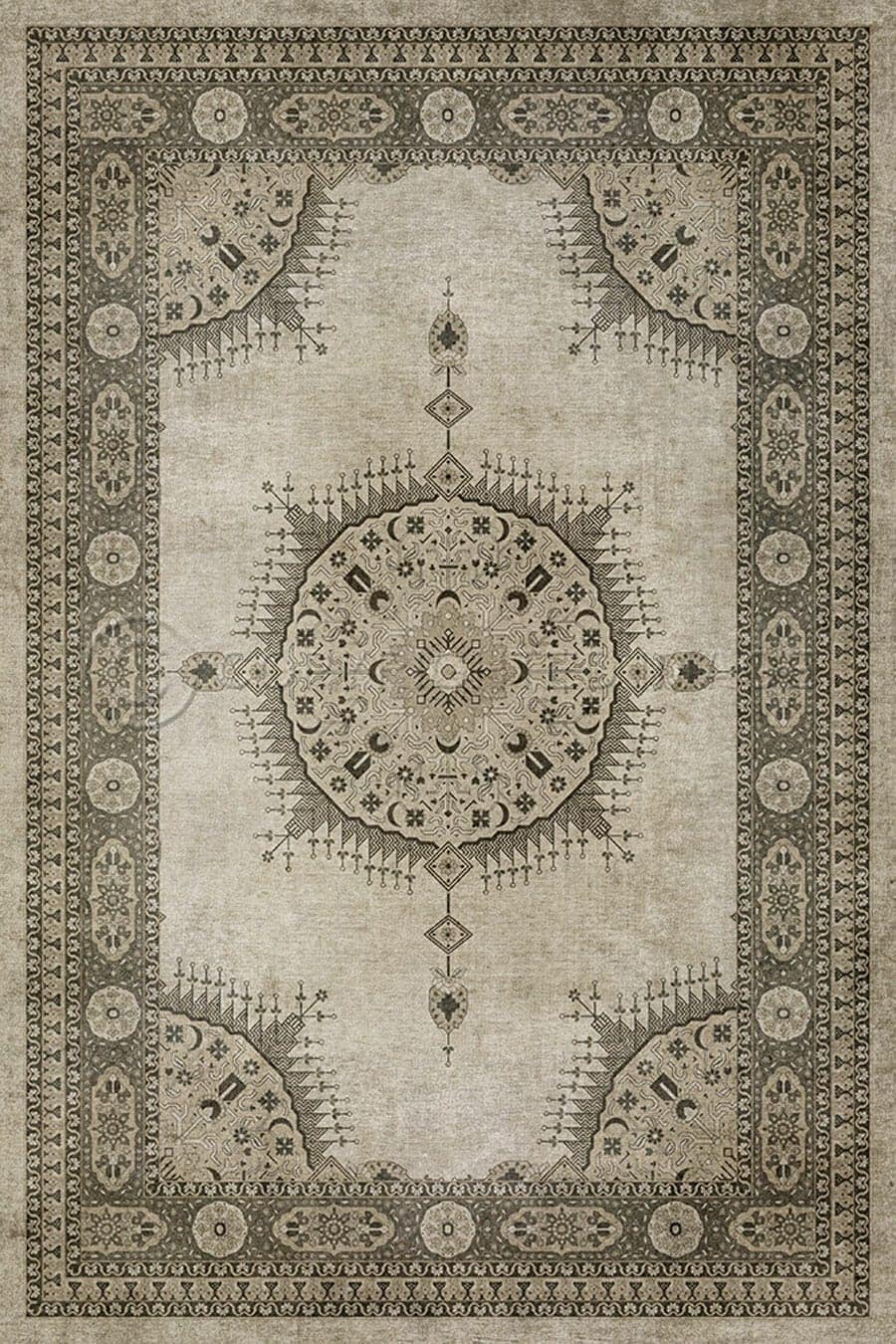 images Cosmos Chalk Vinyl Floor Cloth, 20 x 30, 38 x 56