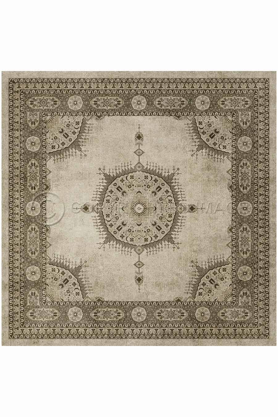 images Cosmos Chalk Vinyl Floor Cloth, 36 x 36, 48 x 48 Square