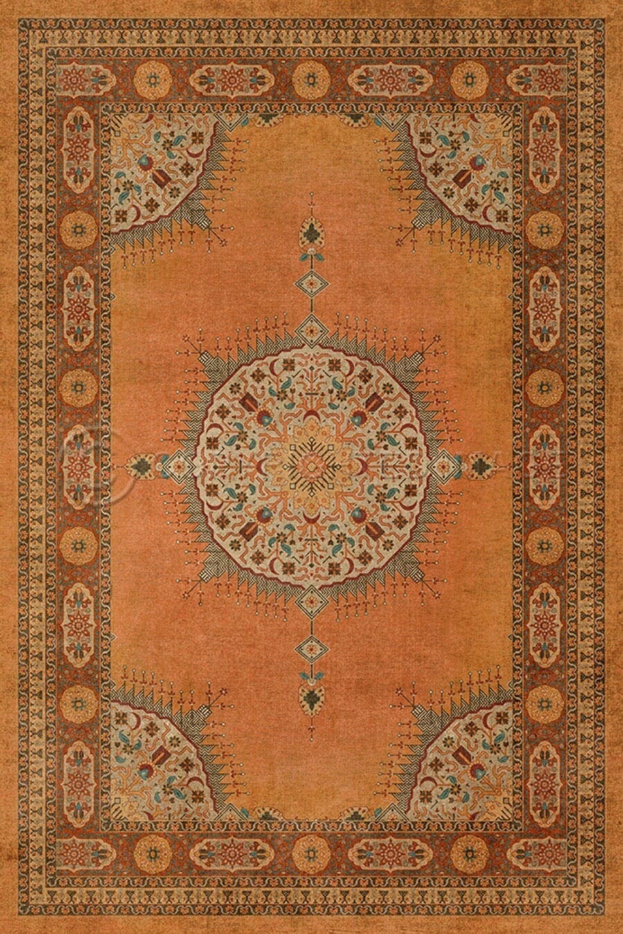 images Cosmos Stucco Vinyl Floor Cloth, 20 x 30