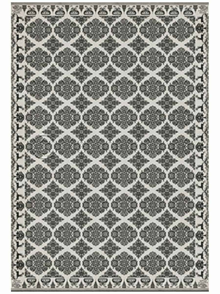 images Damask Coal Vinyl Floor Cloth, 96 x 140, 120 x 175