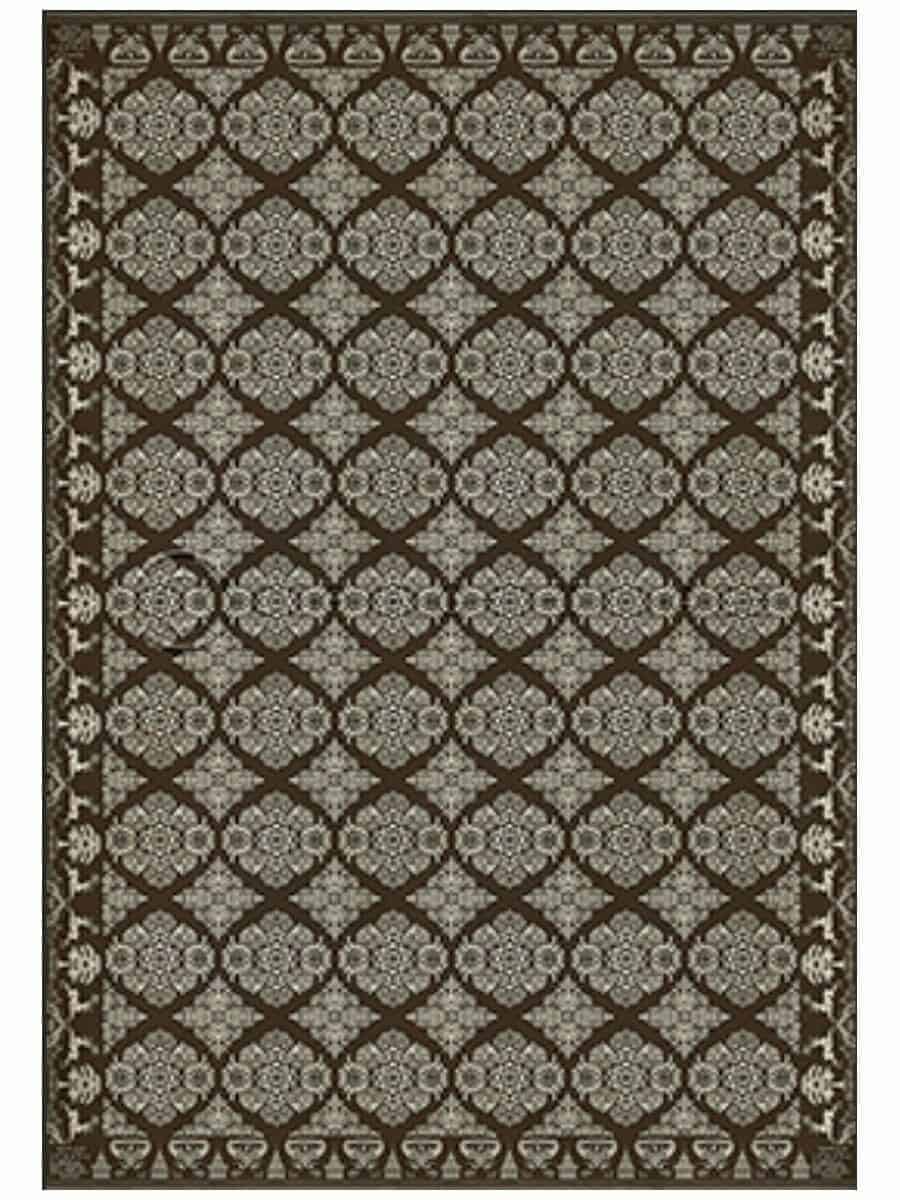 images Damask Java Vinyl Floor Cloth, 96 x 140, 120 x 175