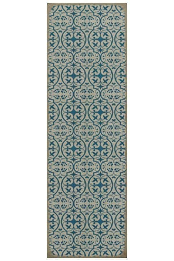 images Delphine China Vinyl Floor Cloth, 36 x 115 Runner