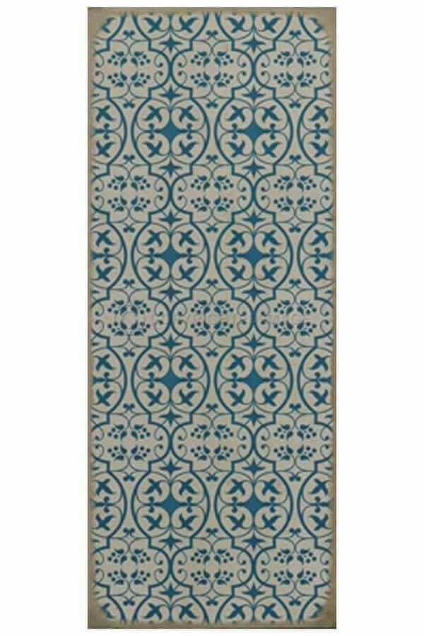 images Delphine China Vinyl Floor Cloth, 36 x 90 Runner