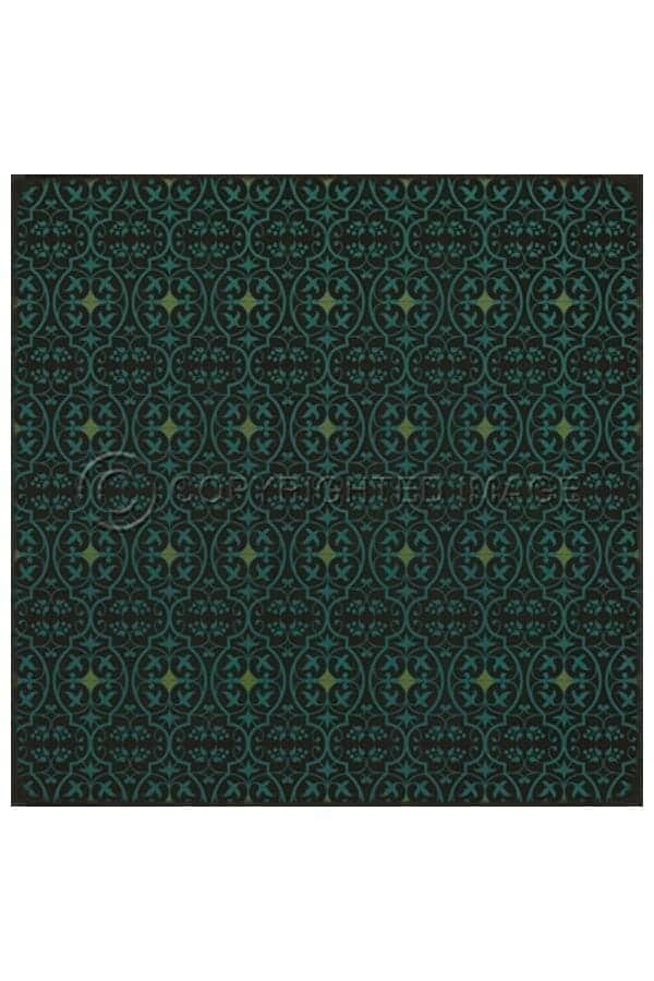images Delphine Jalousie Vinyl Floor Cloth, 36 x 36 Square