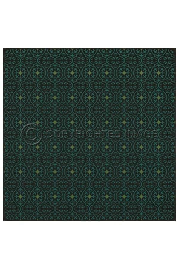 images Delphine Jalousie Vinyl Floor Cloth, 96 x 96 Square