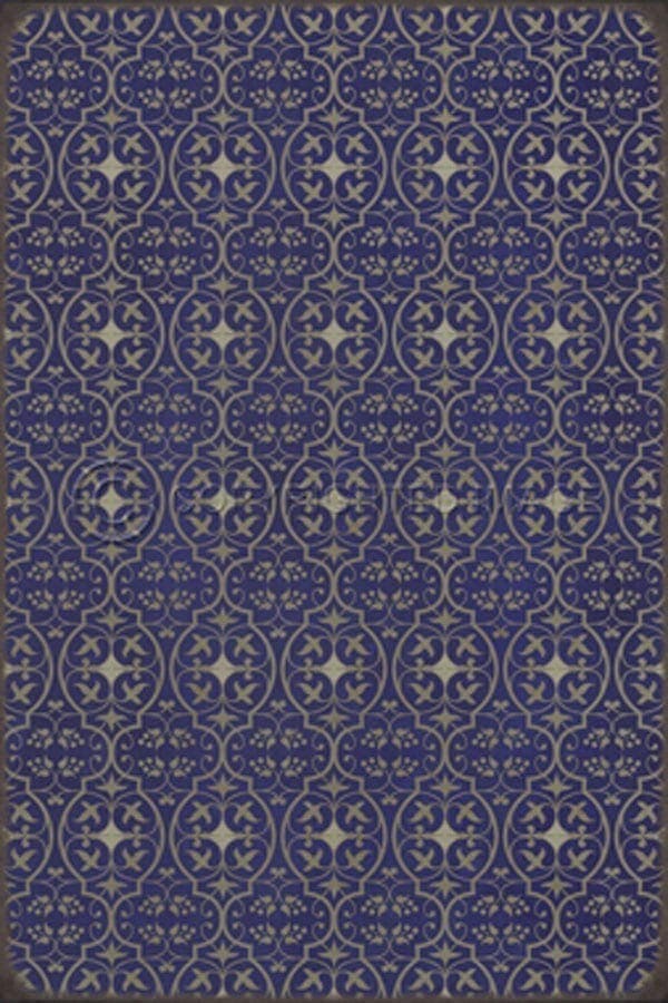 images Delphine Lupine Vinyl Floor Cloth, 20 x 30