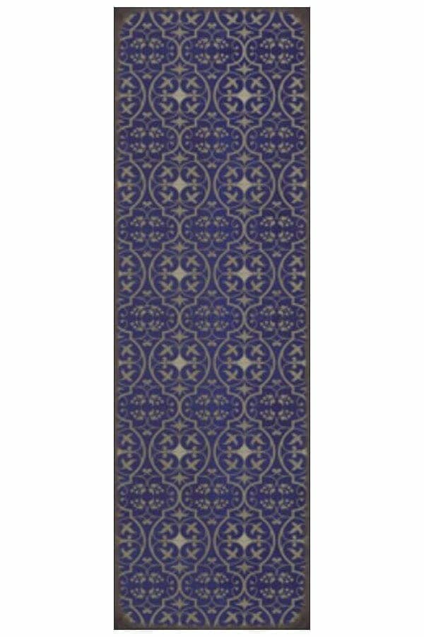 images Delphine Lupine Vinyl Floor Cloth, 36 x 115 Runner