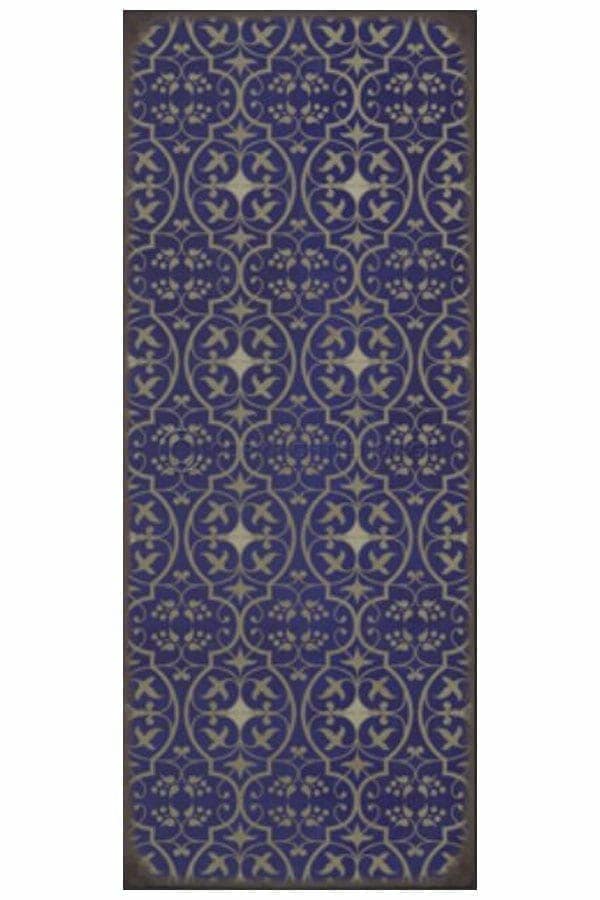 images Delphine Lupine Vinyl Floor Cloth, 36 x 90 Runner