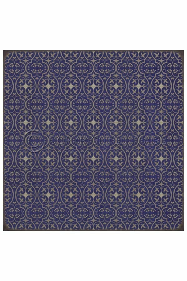 images Delphine Lupine Vinyl Floor Cloth, 60 x 60 Square