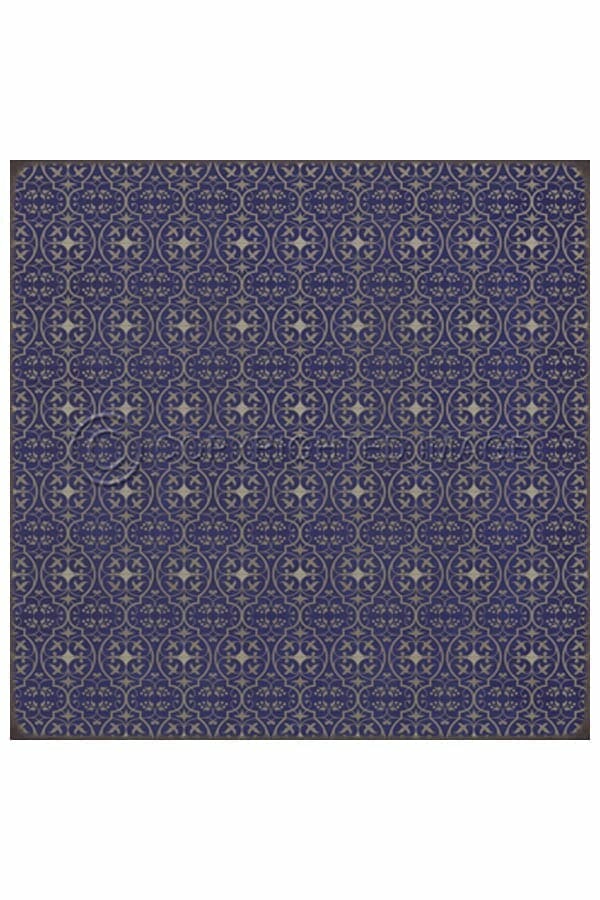 images Delphine Lupine Vinyl Floor Cloth, 96 x 96 Square