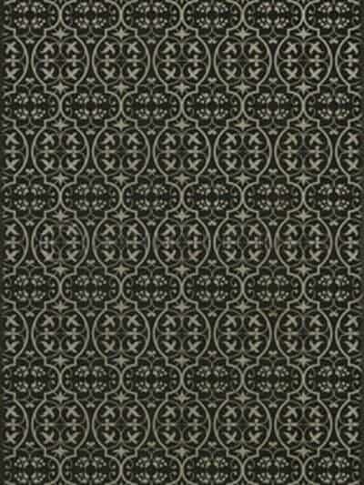 Delphine Noire Vinyl Floor Cloth, 20 x 30