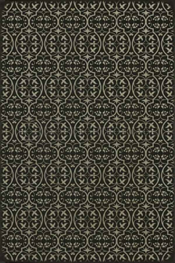images Delphine Noire Vinyl Floor Cloth, 20 x 30
