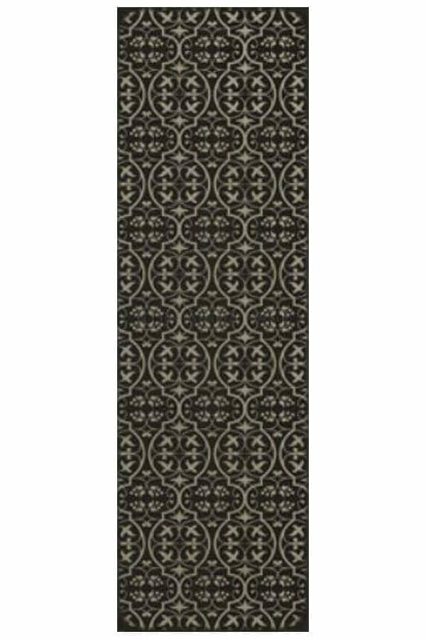 images Delphine Noire Vinyl Floor Cloth, 36 x 115 Runner