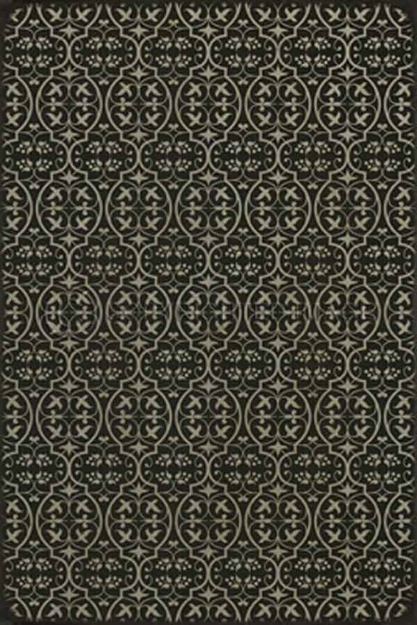 images Delphine Noire Vinyl Floor Cloth, 52 x 76