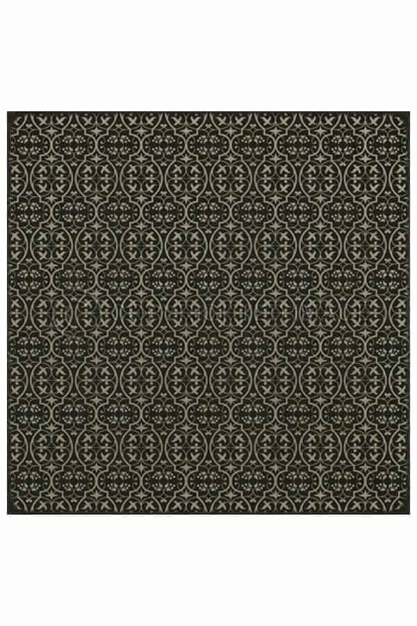 images Delphine Noire Vinyl Floor Cloth, 60 x 60 Square