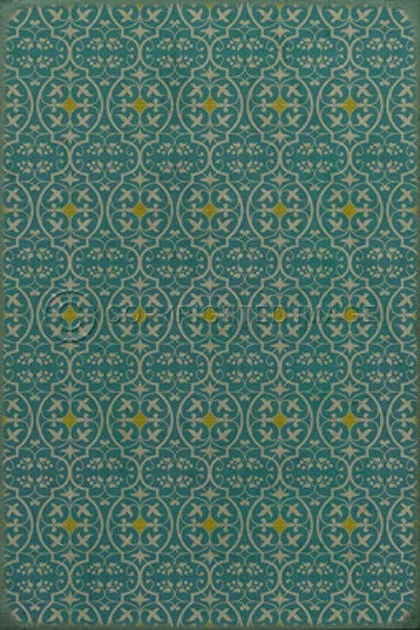 images Delphine Ocean Vinyl Floor Cloth, 20 x 30