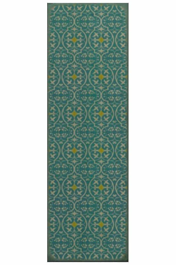 images Delphine Ocean Vinyl Floor Cloth, 36 x 115 Runner
