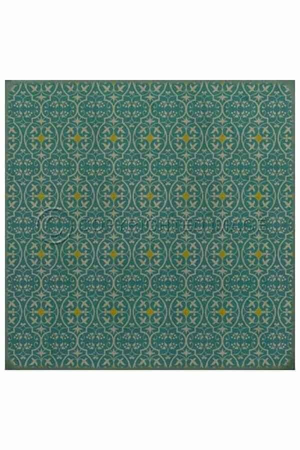 images Delphine Ocean Vinyl Floor Cloth, 36 x 36 Square