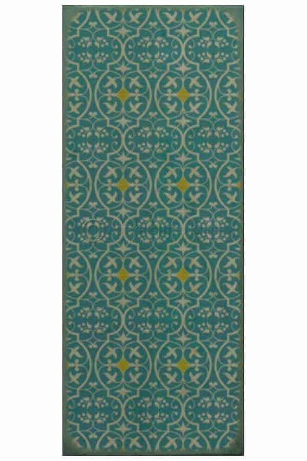 images Delphine Ocean Vinyl Floor Cloth, 36 x 90 Runner