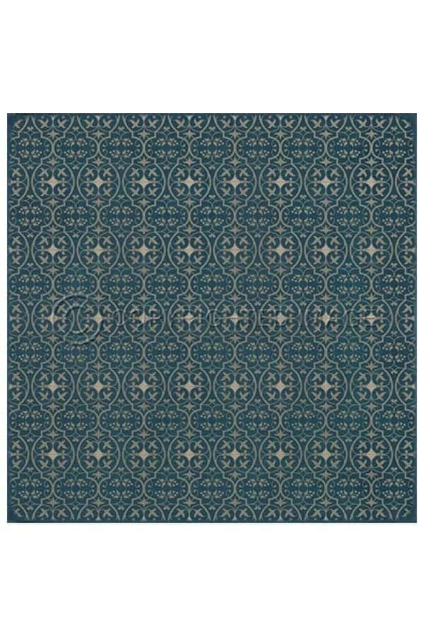 images Delphine Peacock Vinyl Floor Cloth, 60 x 60 Square
