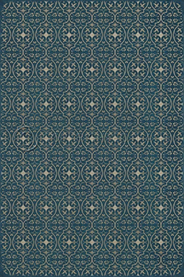 images Delphine Peacock Vinyl Floor Cloth,96 x 140