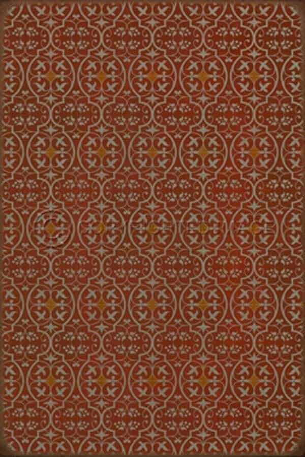 images Delphine Poppy Vinyl Floor Cloth, 20 x 30