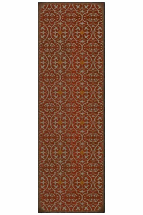 images Delphine Poppy Vinyl Floor Cloth, 36 x 115 Runner