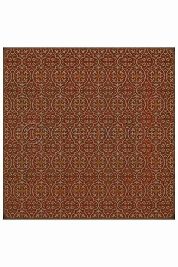 images Delphine Poppy Vinyl Floor Cloth, 60 x 60 Square