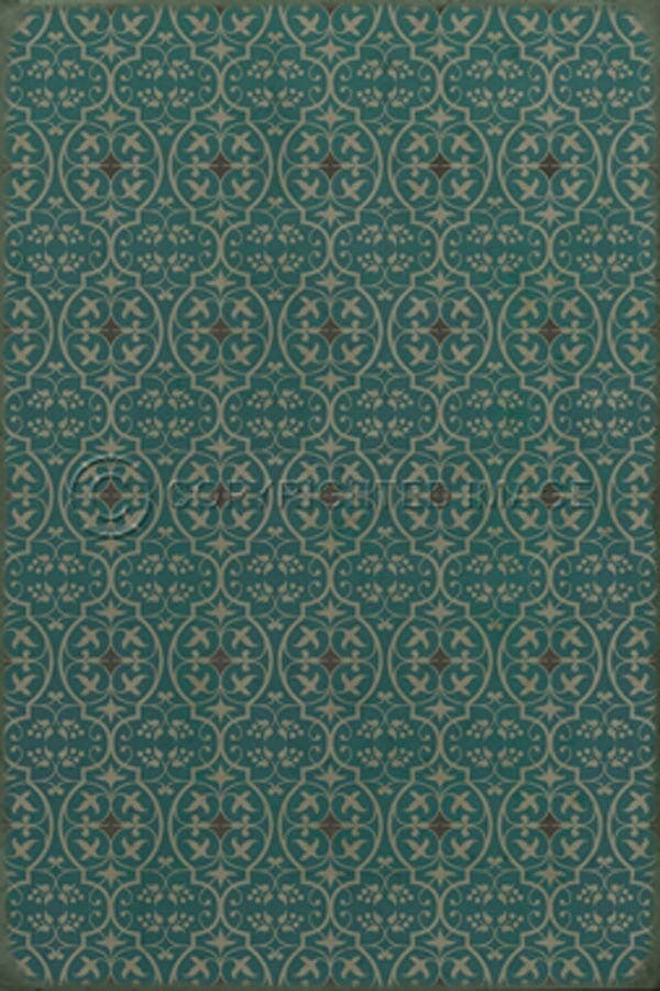 images Delphine Spruce Vinyl Floor Cloth, 20 x 30