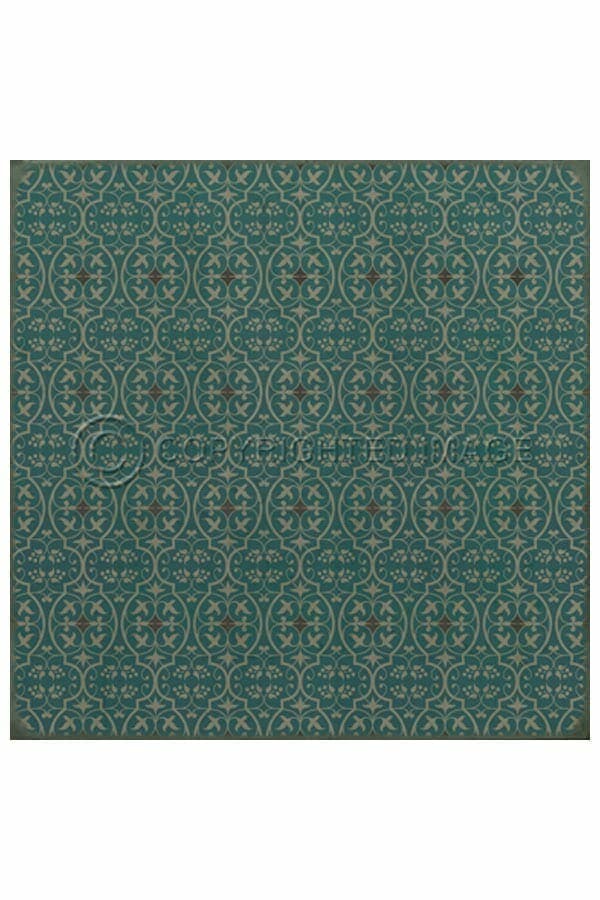 images Delphine Spruce Vinyl Floor Cloth, 36 x 36 Square