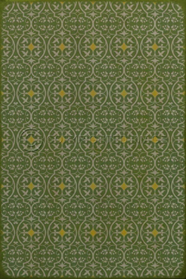 images Delphine Thyme Vinyl Floor Cloth, 20 x 30
