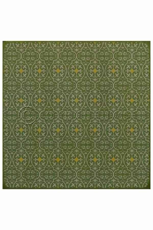 images Delphine Thyme Vinyl Floor Cloth, 36 x 36 Square