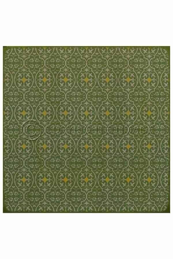 images Delphine Thyme Vinyl Floor Cloth, 60 x 60 Square