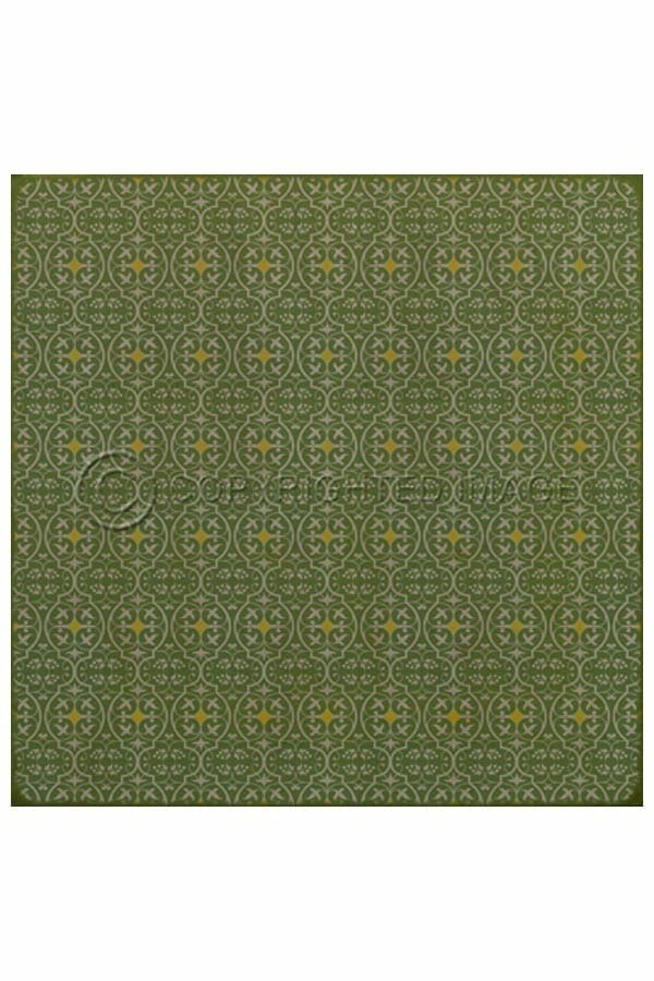 images Delphine Thyme Vinyl Floor Cloth, 96 x 96 Square