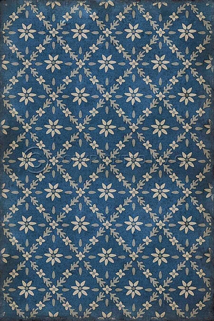 images Denim Netline Vinyl Floor Cloth, 20 x 30