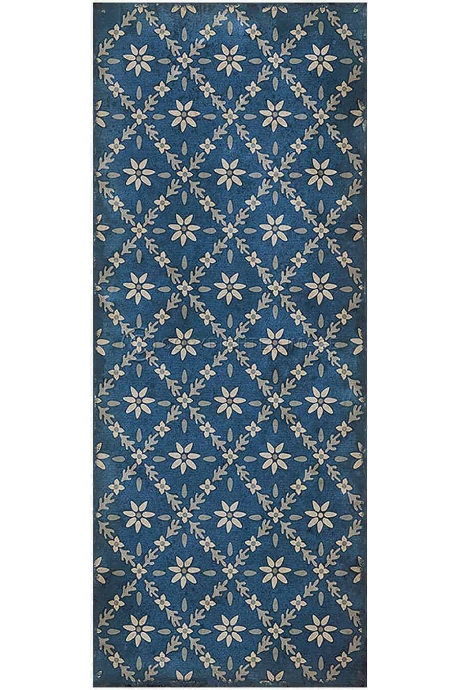 images Denim Netline Vinyl Floor Cloth, 36 x 90 Runner