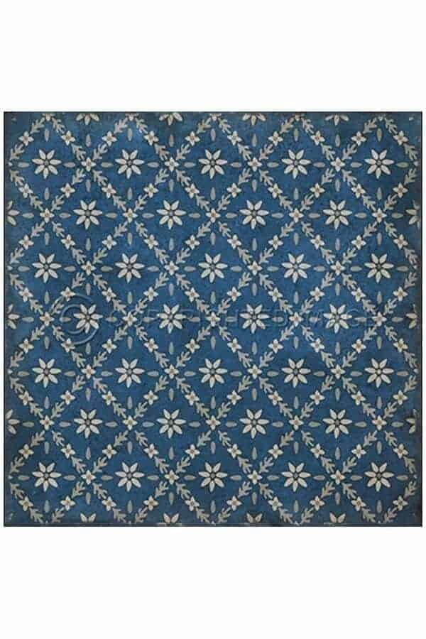 images Denim Netline Vinyl Floor Cloth, 60 x 60 Square