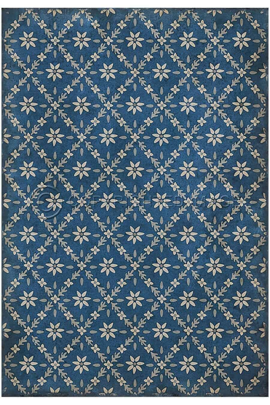 images Denim Netline Vinyl Floor Cloth, 70 x 102