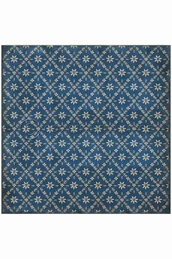 images Denim Netline Vinyl Floor Cloth, 96 x 96 Square