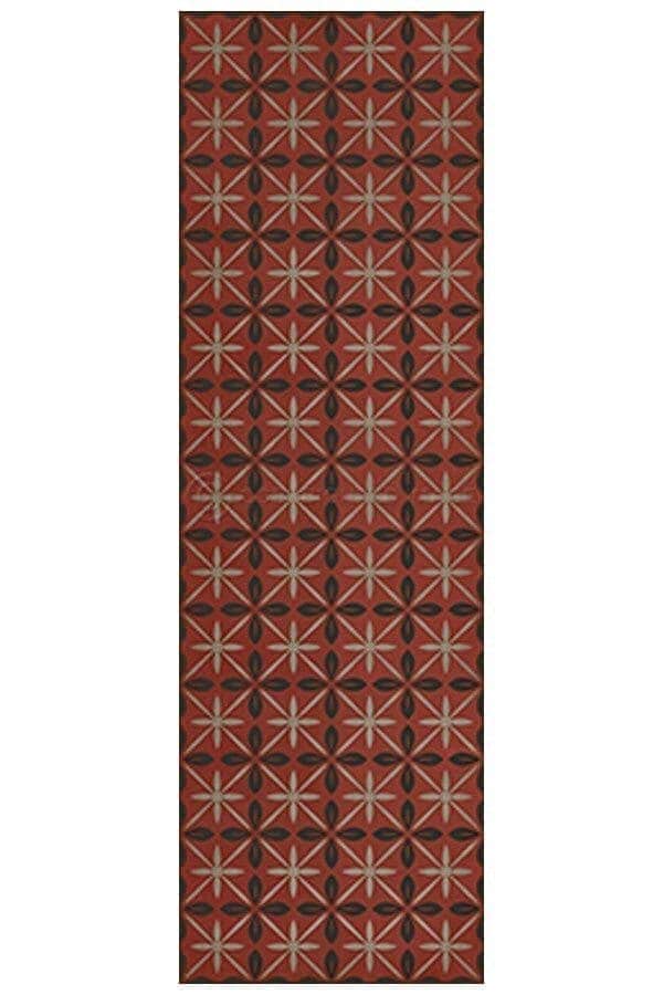 images Estrellita Flame Vinyl Floor Cloth, 36 x 115 Runner