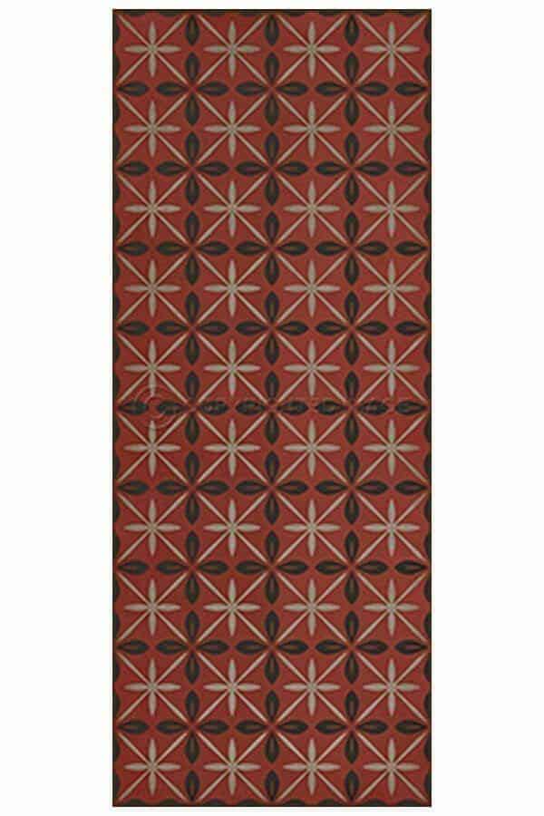 images Estrellita Flame Vinyl Floor Cloth, 36 x 90 Runner