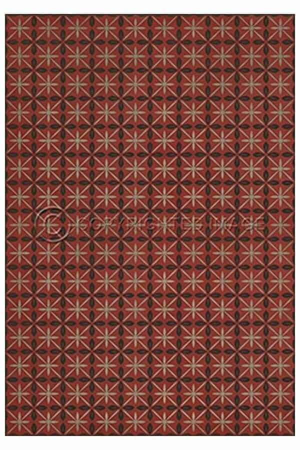 images Estrellita Flame Vinyl Floor Cloth, 96 x 140