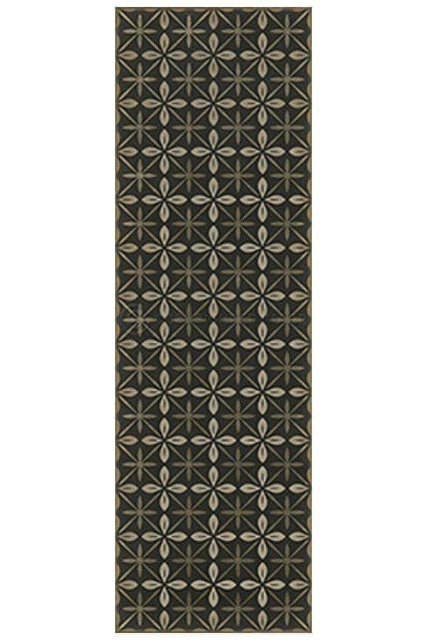 images Estrellita Onyx Vinyl Floor Cloth, 36 x 115 Runner