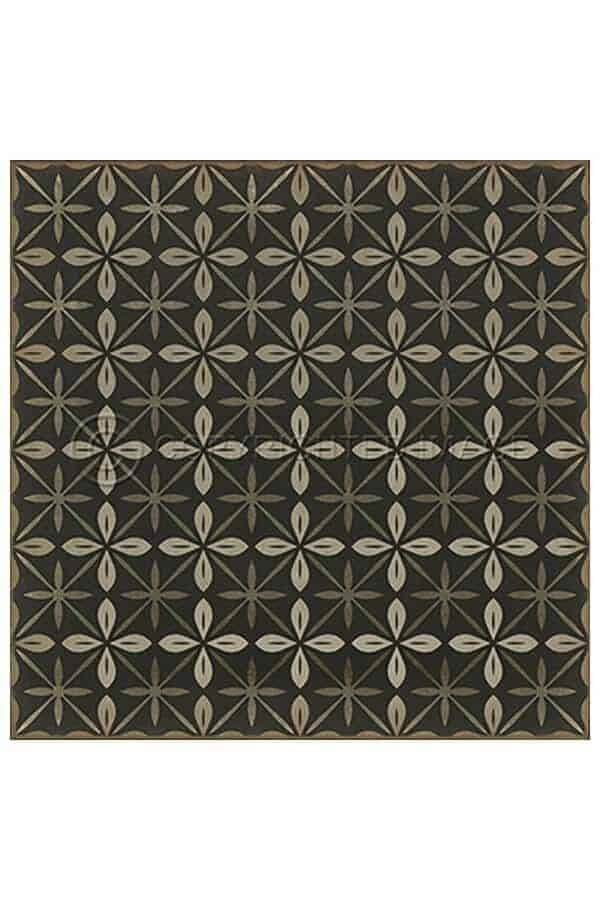 images Estrellita Onyx Vinyl Floor Cloth, 36 x 36 Square