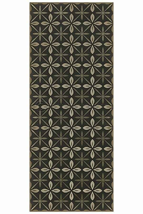 images Estrellita Onyx Vinyl Floor Cloth, 36 x 90 Runner