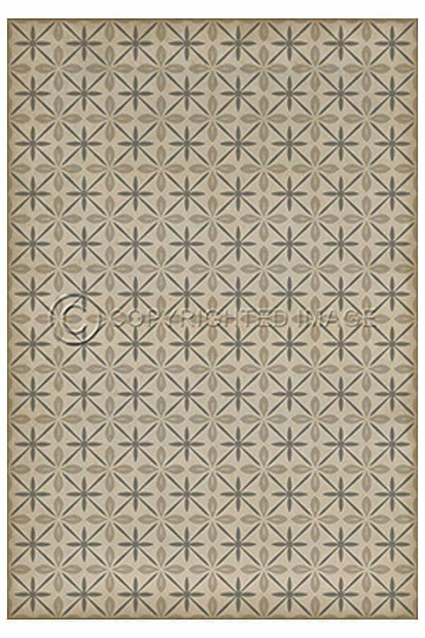 images Estrellita Powder Vinyl Floor Cloth, 52 x 76